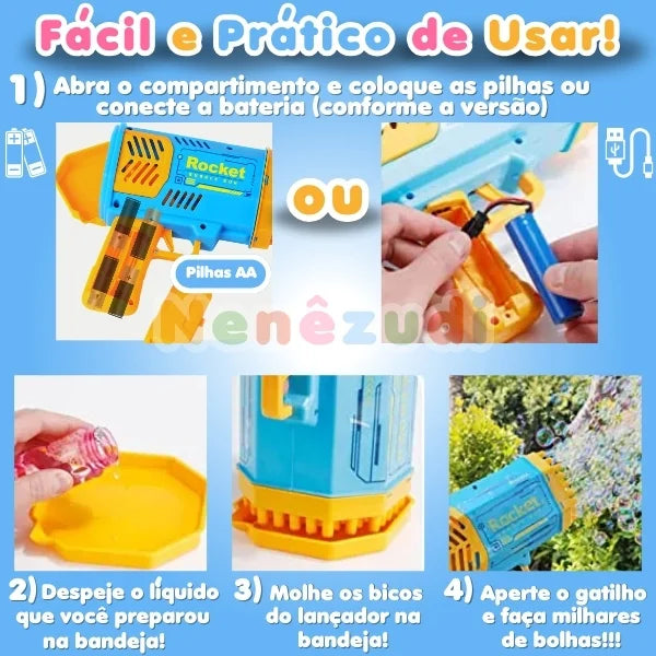 Lança Bolhas Automático + BRINDE