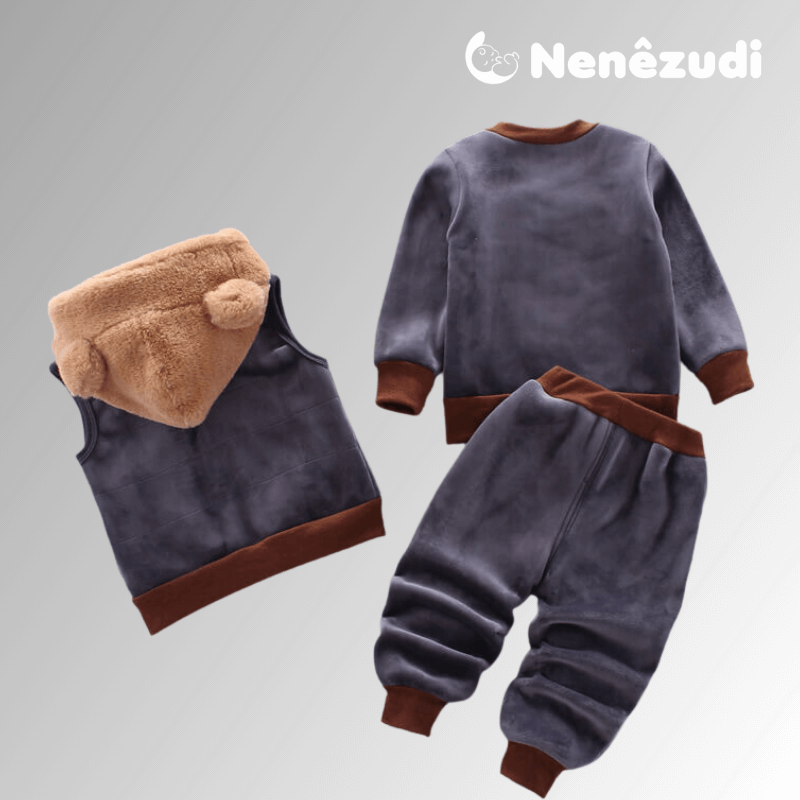 Conjunto Baby Urso Nenêzudi™ + Colete BRINDE