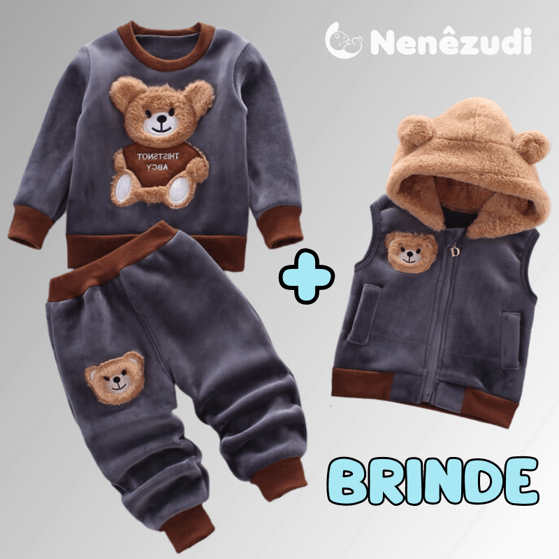 Conjunto Baby Urso Nenêzudi™ + Colete BRINDE