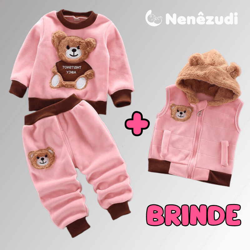 Conjunto Baby Urso Nenêzudi™ + Colete BRINDE