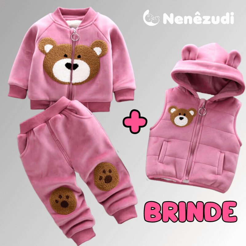 Conjunto Baby Urso Nenêzudi™ + Colete BRINDE